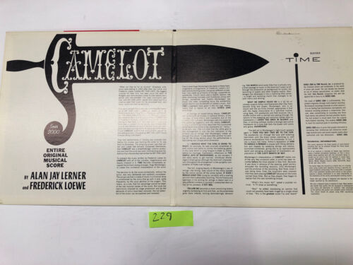 Camelot Original Entire Musical Score  Vinyl LP Album