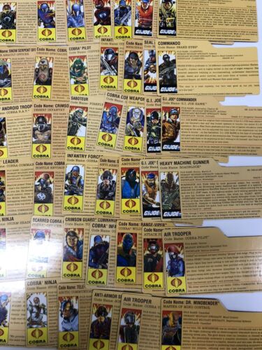 GI Joe File ID Card • Filecard • Rise Of Cobra • Lots Of 152 • Paper • Cards