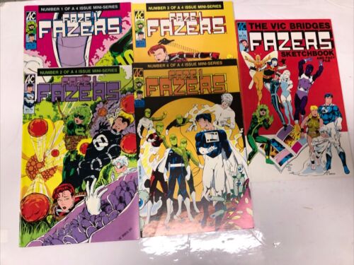 Faze 1 : Fazers (1986) Set Issue # 1-4 + Fazers Sketchbook #1 • AC Comics •