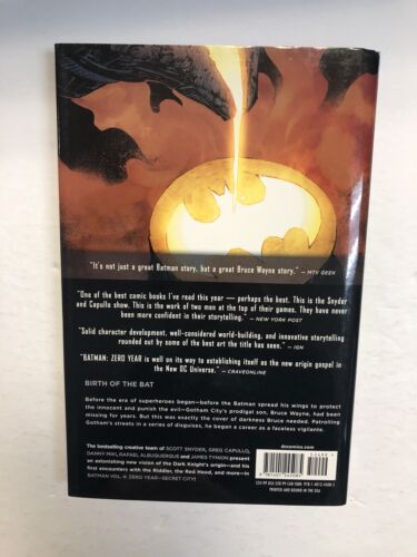 Batman Vol.4: Zero Year-Secret City | Hardcover HC (2014)(NM) Scott Snyder