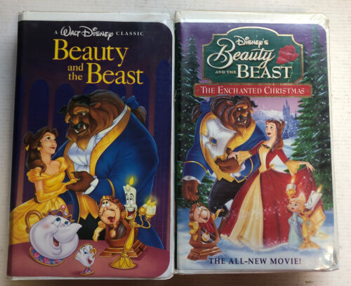 Beauty and the Beast Classic & Beauty & The Beast The Enchanted Christmas (VHS)