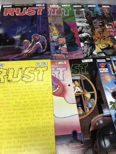 Rust (1988) Set Issues # 1-13 • Missing Issue # 6 • Now Comics • Fred Schiller