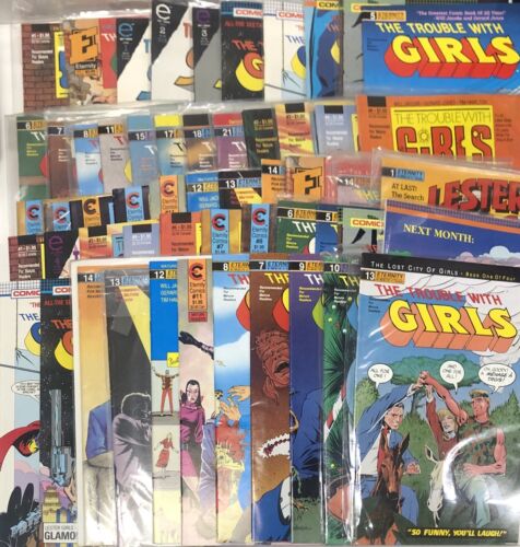 The Trouble With Girls (1989) Lot Of 80 Comics •Eternity Comics Comico The Comic