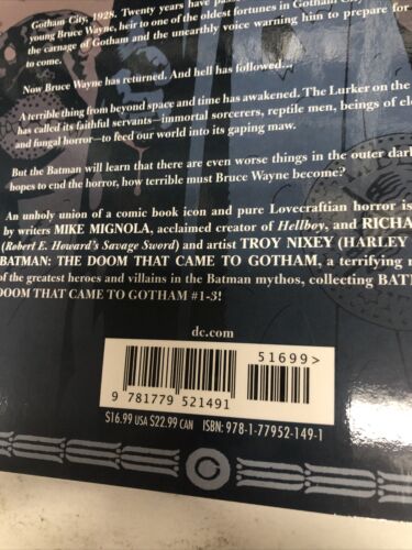 Batman The Doom That Came To Gotham (2023) DC Comics SC Mike Mignola