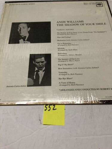 Andy Williams The Shadow Of Your Smile Vinyl LP Album