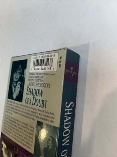 Shadow of a Doubt (VHS, 1999) Alfred Hitckcock • Teresa Wright • Joseph Cotten