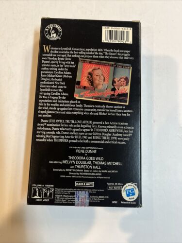 Theodora Goes Wild (VHS, 1996, Closed Captioned)