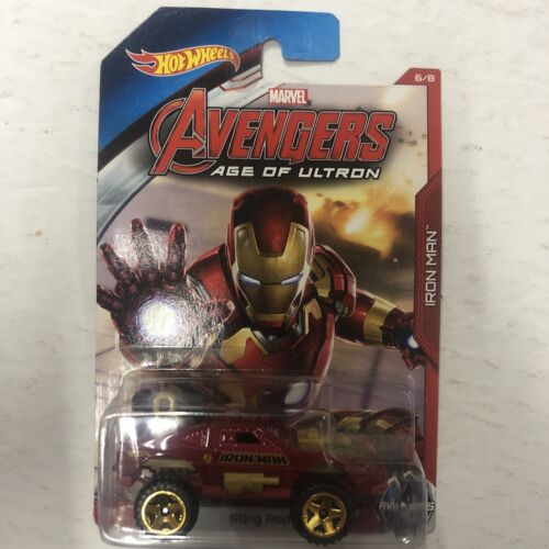 Hot Wheels AVENGERS Age of Ultron Iron Man Sting Rod 6/8 Series MCU 2014 Mint