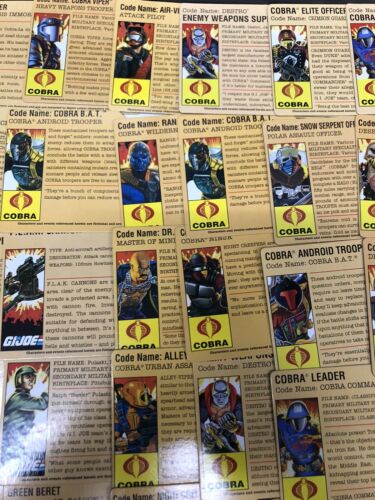 GI Joe File ID Card • Filecard • Rise Of Cobra • Lots Of 152 • Paper • Cards