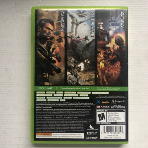 Call of Duty: Black Ops II (Microsoft Xbox 360, 2012)