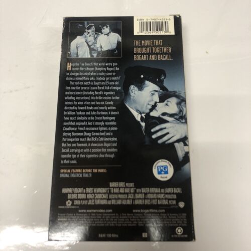 To Have and Have Not (2000) Humphrey Bogart Collection • Warner Home Video