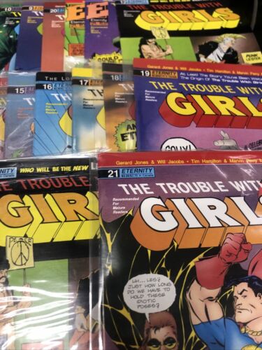 The Trouble With Girls (1989) Lot Of 80 Comics •Eternity Comics Comico The Comic