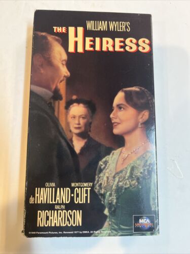 The Heiress (VHS, 1992) Olivia De Havilland Montgomery Clift Ralph Richardson