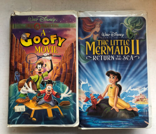 Walt Disney A Goofy Movie & The Little Mermaid 2 Return To The Sea Bundle (VHS)