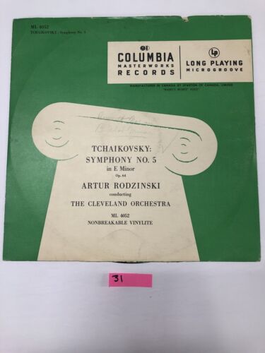 Tchaikovsky Symphony No. 5 Arthur Rodzinsky Vinyl LP Album