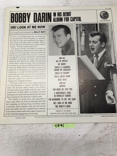 Bobby Darrin Oh! Look At Me Now Vinyl  LP Album