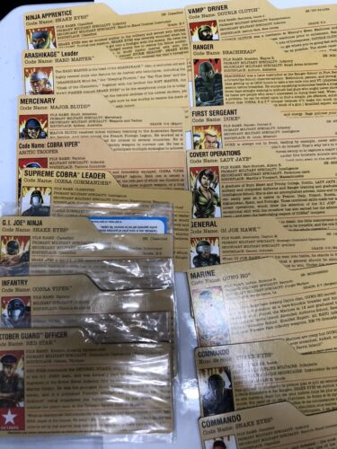 GI Joe File ID Card • Filecard • Rise Of Cobra • Lots Of 152 • Paper • Cards