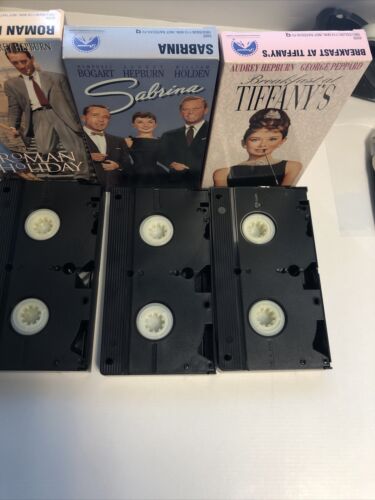 Audrey Hepburn Collection (VHS, 1992, 3-Tape Set) Breakfast at Tiffany’s Sabrina