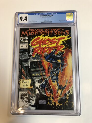 Ghost Rider #v2 (1992) #28 (CGC 9.4 WP) Joe Kubert Cover