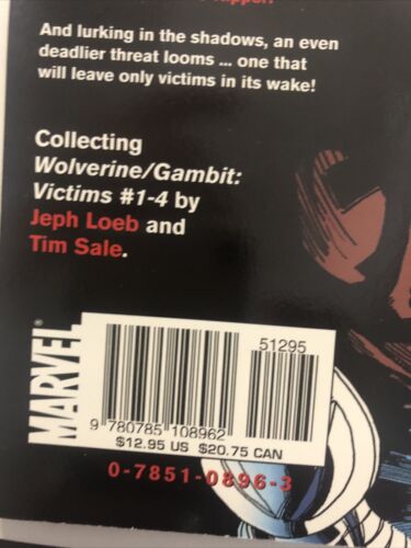 Wolverine Gambit Victims (2002) Marvel  TPB SC Jeph Loeb