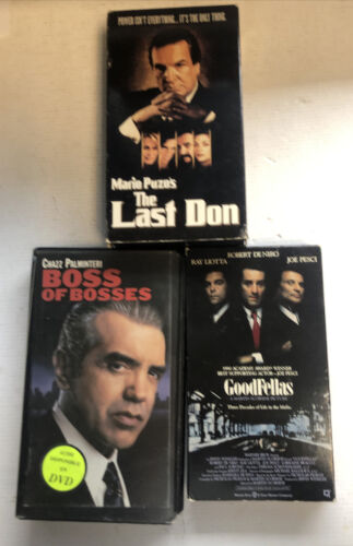 The Last Don,Goodfellas,Boss Of Bosses Mafia VHS Bundle