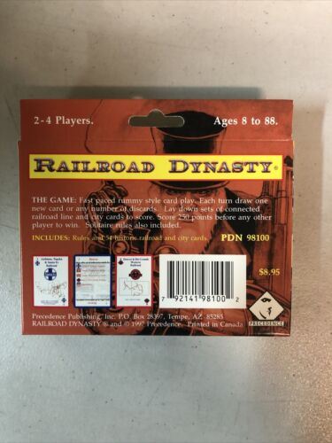 Railroad Dynasty Railroad Building Card Game (1997) Box of 10 Games (Missing 3)