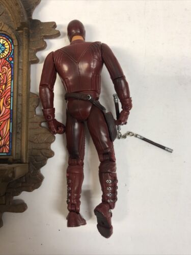 2002 Marvel Legends Wall Display Stained Window Daredevil Complete Mint