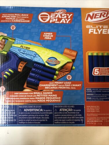 Elite Jr. Flyer (2023) Hasbro • Nerf • Easy Play • 6+ Years • 5 Darts • Toy