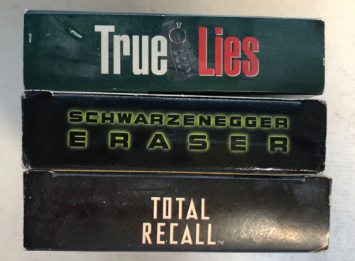 Arnold schwarzenegger (1990) True Lies | Eraser | Total Recall Vhs Bundle