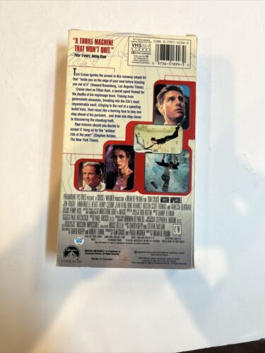 Mission: Impossible (VHS, 1999) Tom Cruise | Paramount studios