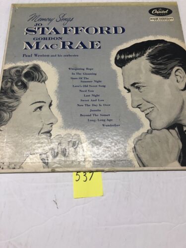 Jo Stafford. Gordon MacRae Memory Says  Vinyl LP Album