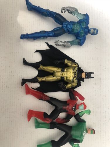 Kenner Lot: Batman Gold- Green Lantern- Mr Freeze Action Figures