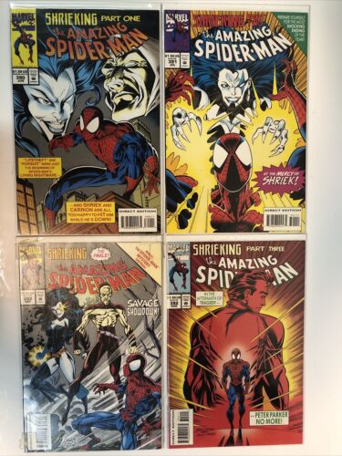 The Amazing Spiderman (1994) Set # 390-392 (VF/NM) Shrieking Part # 1-4•Marvel