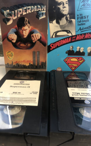 Superman And The Mole Men & Superman 2 (1980-1987) Vhs Lot