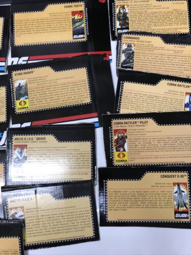 GI Joe Dossier • Cards • Made In China • Various • Cobra • Lots Of 21