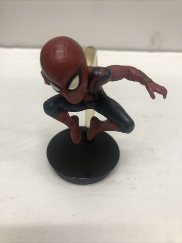 Spider-Man • On Stand •  Marvel • 2.5” • Action Figure • PVC  • Toy •Red & Black