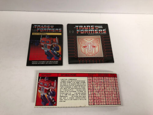 1984 Transformers Optimus G1 Complete With Instructions