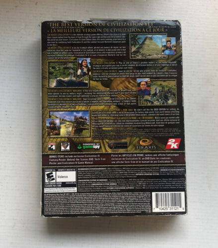 Civilization 4 Gold edition p.c. Games For Windows(2005-2007)