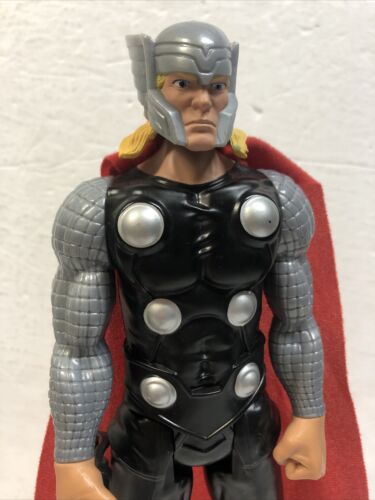 Thor Marvel Avengers Titan Hero Series 12” 2013 Action Figure Cape with hammer