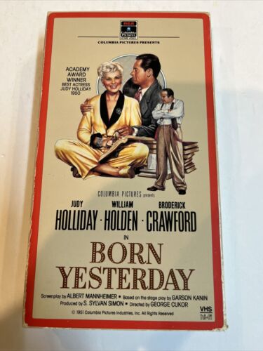 Born Yesterday (VHS, 1986) Judy Holliday , William Holden & Broderick Crawford