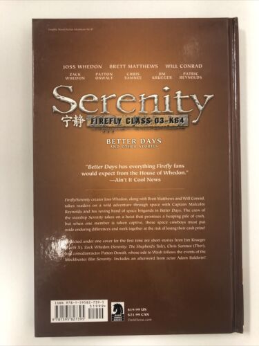 Serenity Better Days (2007) Dark Horse 2- HC WHENDON &Co