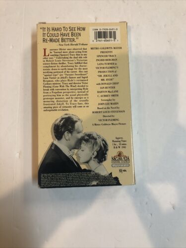 Dr. Jekyll and Mr. Hyde (VHS, 1991) Spencer Tracy • Ingrid Bergman • Lana Turner