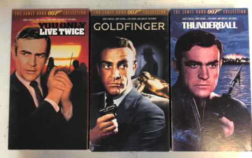 James Bond 007 (1995) Thunderball | Goldfinger | You only Live Twice Vhs Bundle