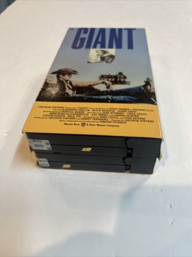 Giant (VHS 1990) James Dean • Elizabeth Taylor • Rock Hudson | Warner Bros