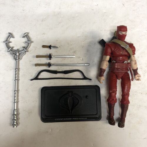 2008 Hasbro G.I. Joe 25th Anniversary COBRA RED NINJA v3 Complete Mint