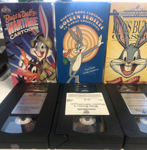 Bugs Bunny (1985-1989) Classic | Wartimes | Wacky Adventures Vhs Bundle