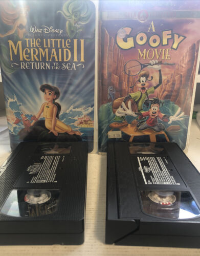 Walt Disney A Goofy Movie & The Little Mermaid 2 Return To The Sea Bundle (VHS)