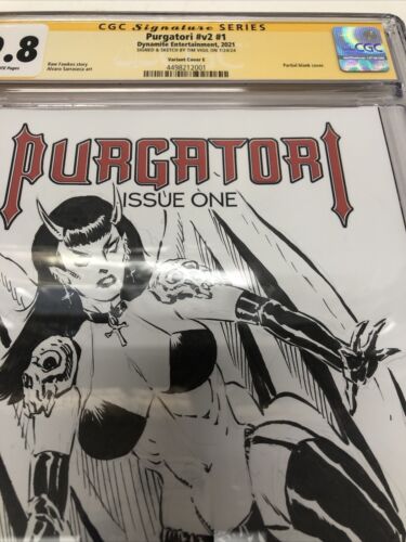 Purgatori (2021) #V2 # 1 (CGC 9.8 SS) Signed Sketch Tim Vigil * Marvel comics