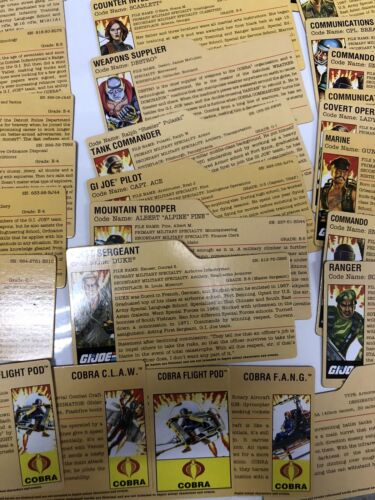 GI Joe File ID Card • Filecard • Rise Of Cobra • Lots Of 152 • Paper • Cards