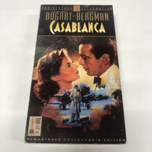 Casablanca (1992) VHS • 50th Annivarsary Edition • Humphrey Bogart • Warner Bros